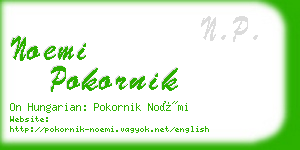 noemi pokornik business card